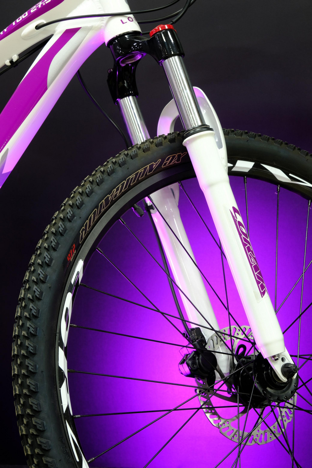 Lorak Glory 100 HD 27.5 Белый/Фиолетовый рама 17 (на рост 155-173)