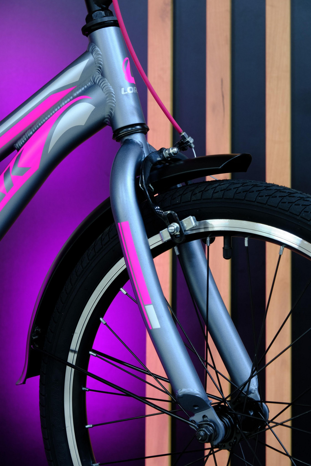 LORAK JUNIOR 20 Girl Black Матовый Серый/Розовый